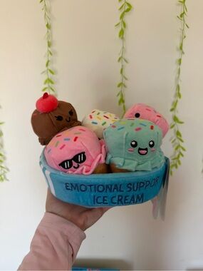 Plush Ice Cream Scoop Set - Multicolor Emotional Support Toy